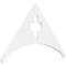 Ekena Millwork Pitch Turner Architectural Grade PVC Gable Pediment, 36"W x 21"H x 1"P (14/12) GPP036X021X100TUR - alternate 1